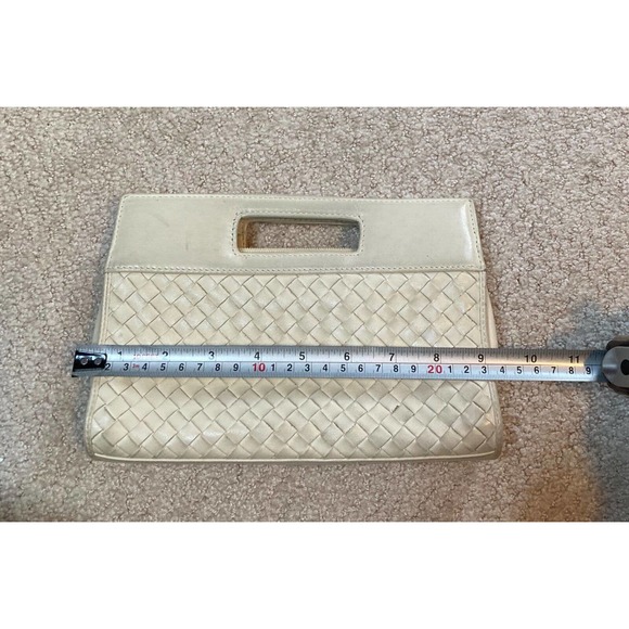 Pantera White Leather Clutch - Picture 1 of 5